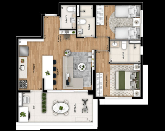 Imagem Apartamento com 3 Quartos à Venda, 109 m² em Parque Imperial - São Paulo