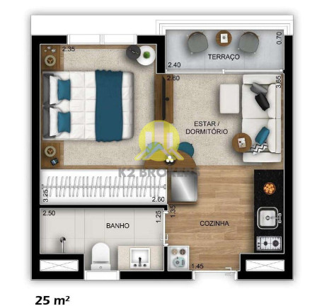 Imagem Studio com 1 Quarto à Venda, 24 m² em Vila Madalena - São Paulo