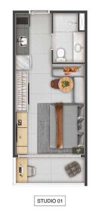 Imagem Studio com 1 Quarto à Venda, 25 m² em Saúde - São Paulo Imagem Studio com 1 Quarto à Venda, 25 m² em Saúde - São Paulo