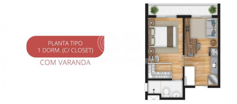 Imagem Apartamento com 1 Quarto à Venda, 30 m² em Vila Tolstoi - São Paulo