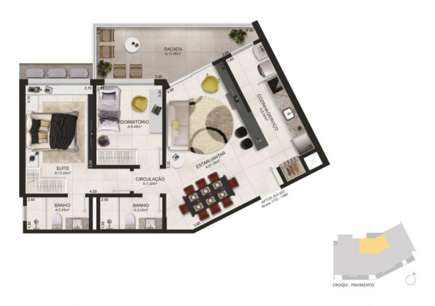 Imagem Apartamento com 3 Quartos à Venda, 102 m² em Torres - Torres