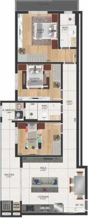 Imagem Apartamento com 3 Quartos à Venda, 81 m² em Saguaçu - Joinville