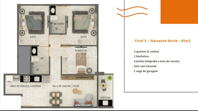 Imagem Apartamento com 3 Quartos à Venda, 64 m² em Monte Castelo - Cabedelo Imagem Apartamento com 3 Quartos à Venda, 64 m² em Monte Castelo - Cabedelo