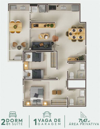 Imagem Apartamento com 2 Quartos à Venda, 71 m² em Centro - Itanhaém