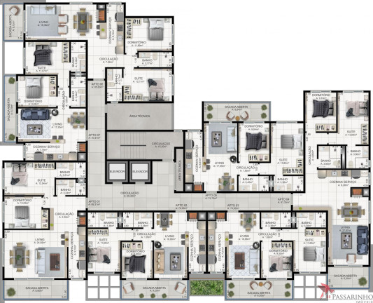 Imagem Apartamento com 2 Quartos à Venda, 88 m² em Praia Da Cal - Torres Imagem Apartamento com 2 Quartos à Venda, 88 m² em Praia Da Cal - Torres