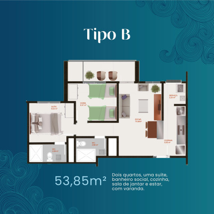 Imagem Apartamento com 2 Quartos à Venda, 53 m² em Centro - Lauro De Freitas Imagem Apartamento com 2 Quartos à Venda, 53 m² em Centro - Lauro De Freitas