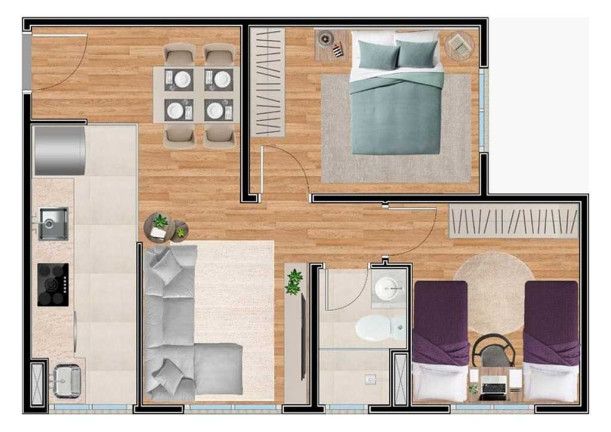 Imagem Apartamento com 2 Quartos à Venda, 42 m² em Jardim Das Paineiras I - São José Dos Campos Imagem Apartamento com 2 Quartos à Venda, 42 m² em Jardim Das Paineiras I - São José Dos Campos