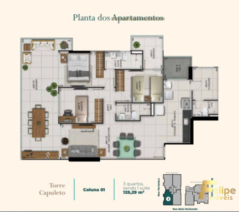 Imagem Imóvel com 3 Quartos à Venda, 125 m² em Itapuã - Vila Velha Imagem Imóvel com 3 Quartos à Venda, 125 m² em Itapuã - Vila Velha