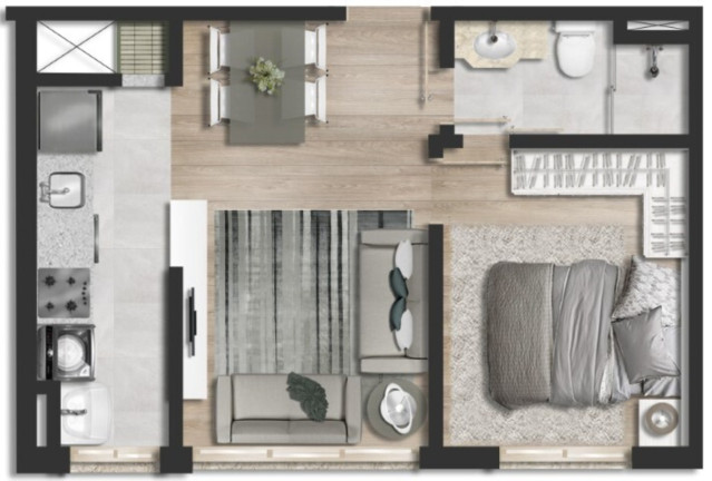 Imagem Imóvel com 1 Quarto à Venda, 35 m² em Mont Serrat - Porto Alegre Imagem Imóvel com 1 Quarto à Venda, 35 m² em Mont Serrat - Porto Alegre