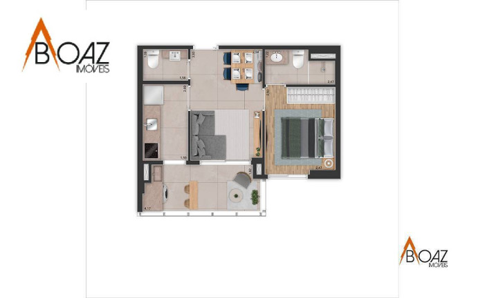 Imagem Apartamento com 1 Quarto à Venda, 38 m² em Brooklin Paulista - São Paulo Imagem Apartamento com 1 Quarto à Venda, 38 m² em Brooklin Paulista - São Paulo