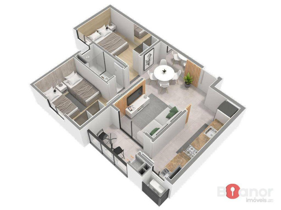 Imagem Apartamento com 2 Quartos à Venda, 56 m² em Escola Agrícola - Blumenau Imagem Apartamento com 2 Quartos à Venda, 56 m² em Escola Agrícola - Blumenau