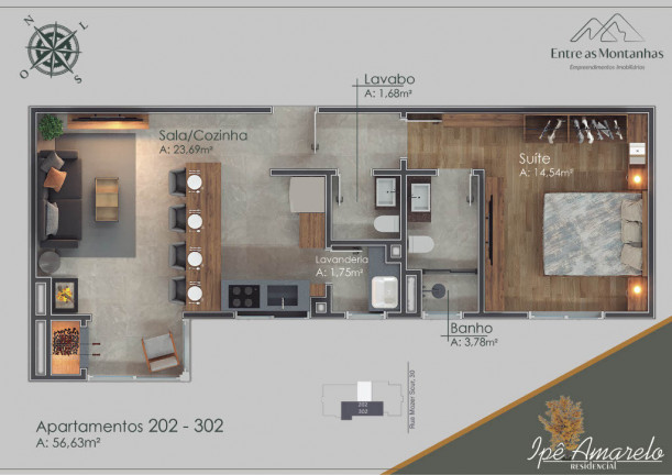 Imagem Apartamento com 1 Quarto à Venda, 50 m² em Planalto - Gramado Imagem Apartamento com 1 Quarto à Venda, 50 m² em Planalto - Gramado