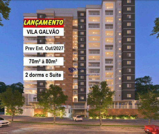 Apartamento com 2 Quartos à Venda, 71 m² em Jardim Vila Galvão - Guarulhos