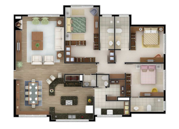 Imagem Apartamento com 3 Quartos à Venda, 176 m² em Planalto - Gramado Imagem Apartamento com 3 Quartos à Venda, 176 m² em Planalto - Gramado