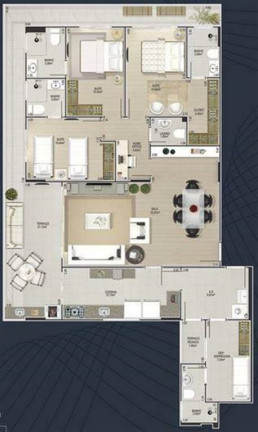 Foto do imóvel Apartamento com 3 Quartos à Venda, 162 m² em Canto Do Forte - Praia Grande