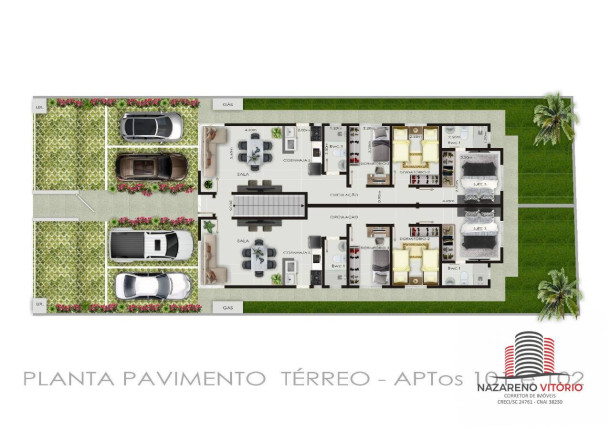 Apartamento com 3 Quartos à Venda, 73 m² em Nova Palhoça - Palhoça