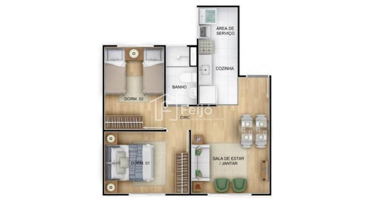 Imagem Apartamento com 2 Quartos à Venda, 41 m² em Campo Novo - Porto Alegre Imagem Apartamento com 2 Quartos à Venda, 41 m² em Campo Novo - Porto Alegre