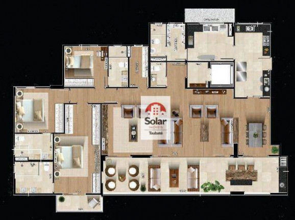 Imagem Apartamento com 4 Quartos à Venda, 211 m² em Jardim Das Nações - Taubaté Imagem Apartamento com 4 Quartos à Venda, 211 m² em Jardim Das Nações - Taubaté