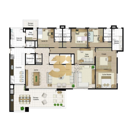 Imagem Apartamento com 4 Quartos à Venda, 281 m² em Panamby - São Paulo Imagem Apartamento com 4 Quartos à Venda, 281 m² em Panamby - São Paulo
