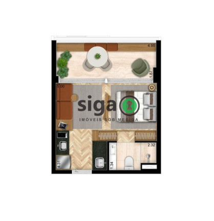 Imagem Apartamento com 1 Quarto à Venda, 36 m² em Butantã - São Paulo