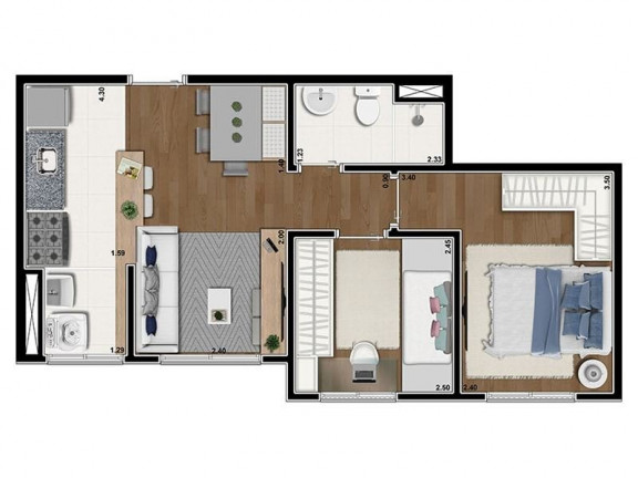 Imagem Apartamento com 2 Quartos à Venda, 43 m² em Santo Amaro - São Paulo Imagem Apartamento com 2 Quartos à Venda, 43 m² em Santo Amaro - São Paulo