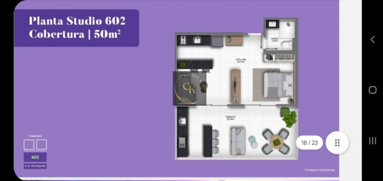 Imagem Apartamento com 1 Quarto à Venda, 23 m² em Ingá - Niterói