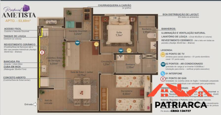Imagem Apartamento com 2 Quartos à Venda, 51 m² em Jardim Basilicata - Sumaré