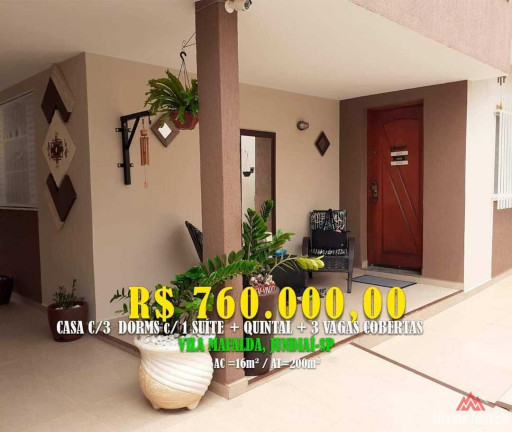 Imagem Casa com 3 Quartos à Venda, 160 m² em Vila Mafalda - Jundiaí