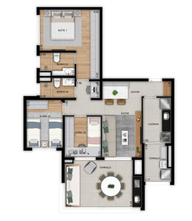 Imagem Apartamento com 3 Quartos à Venda, 215 m² em Brooklin Paulista - São Paulo Imagem Apartamento com 3 Quartos à Venda, 215 m² em Brooklin Paulista - São Paulo