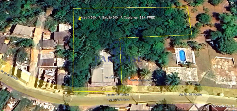 Terreno à Venda, 3.500 m² em Cassange - Salvador