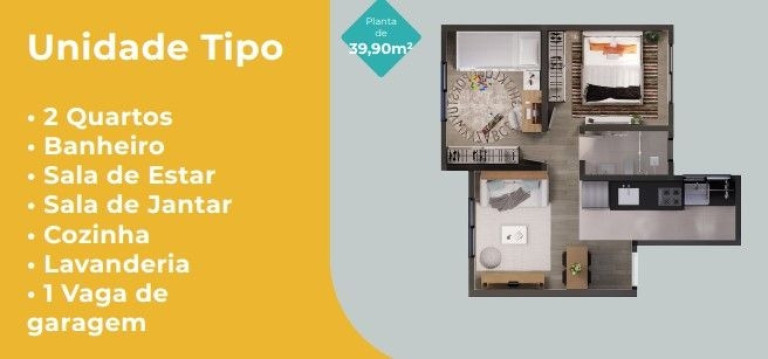 Imagem Apartamento com 2 Quartos à Venda, 39 m² em Jardim Giannini - Almirante Tamandare Imagem Apartamento com 2 Quartos à Venda, 39 m² em Jardim Giannini - Almirante Tamandare