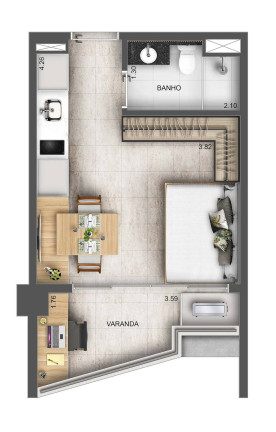 Imagem Apartamento com 2 Quartos à Venda, 54 m² em Brooklin Novo - São Paulo Imagem Apartamento com 2 Quartos à Venda, 54 m² em Brooklin Novo - São Paulo