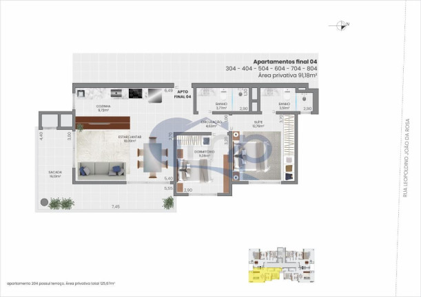 Imagem Apartamento com 2 Quartos à Venda, 103 m² em Praia Da Cal - Torres Imagem Apartamento com 2 Quartos à Venda, 103 m² em Praia Da Cal - Torres
