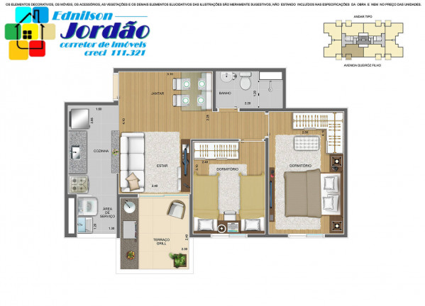 Imagem Apartamento com 2 Quartos à Venda, 51 m² em Vila Humaitá - Santo André Imagem Apartamento com 2 Quartos à Venda, 51 m² em Vila Humaitá - Santo André