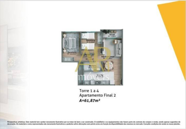 Imagem Apartamento com 2 Quartos à Venda, 62 m² em Centro - Biguaçu Imagem Apartamento com 2 Quartos à Venda, 62 m² em Centro - Biguaçu