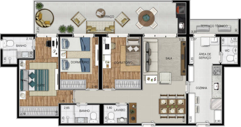 Imagem Apartamento com 3 Quartos à Venda, 126 m² em Aparecida - Santos Imagem Apartamento com 3 Quartos à Venda, 126 m² em Aparecida - Santos
