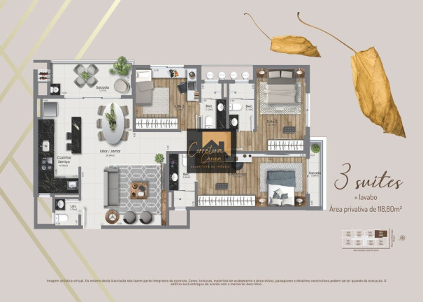 Imagem Apartamento com 3 Quartos à Venda,  em Kobrasol - São José