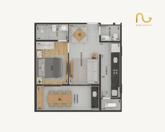 Imagem Apartamento com 1 Quarto à Venda, 50 m² em Vila Guilhermina - Praia Grande Imagem Apartamento com 1 Quarto à Venda, 50 m² em Vila Guilhermina - Praia Grande