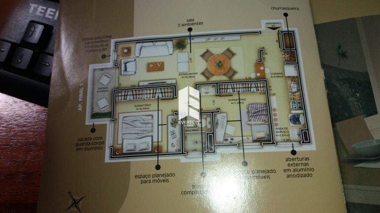 Imagem Apartamento com 2 Quartos à Venda, 61 m² em Nossa Senhora Do Rosário - Santa Maria