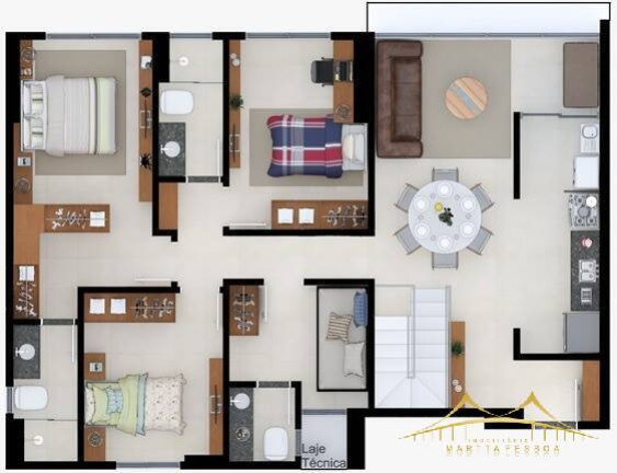 Imagem Apartamento com 3 Quartos à Venda, 92 m² em Lagoa Nova - Natal Imagem Apartamento com 3 Quartos à Venda, 92 m² em Lagoa Nova - Natal