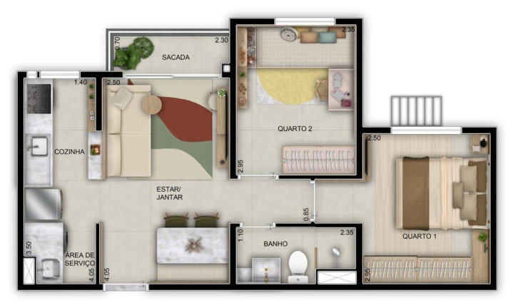 Imagem Apartamento com 2 Quartos à Venda, 42 m² em Chácaras Dona Gê - Goiânia