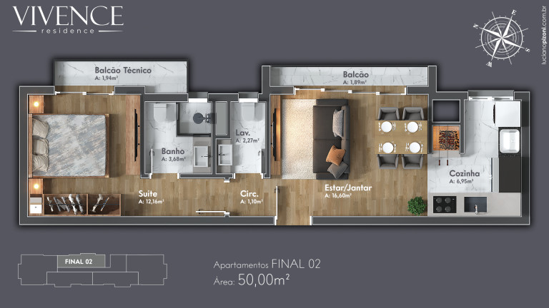 Imagem Apartamento com 1 Quarto à Venda, 48 m² em Centro - Canela