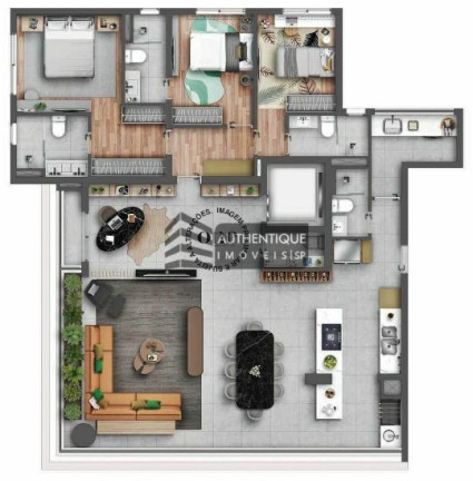 Imagem Apartamento com 4 Quartos à Venda, 167 m² em Brooklin - São Paulo Imagem Apartamento com 4 Quartos à Venda, 167 m² em Brooklin - São Paulo