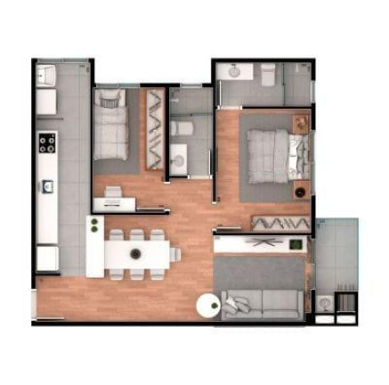 Imagem Apartamento com 3 Quartos à Venda, 66 m² em Santa Cândida - Curitiba Imagem Apartamento com 3 Quartos à Venda, 66 m² em Santa Cândida - Curitiba