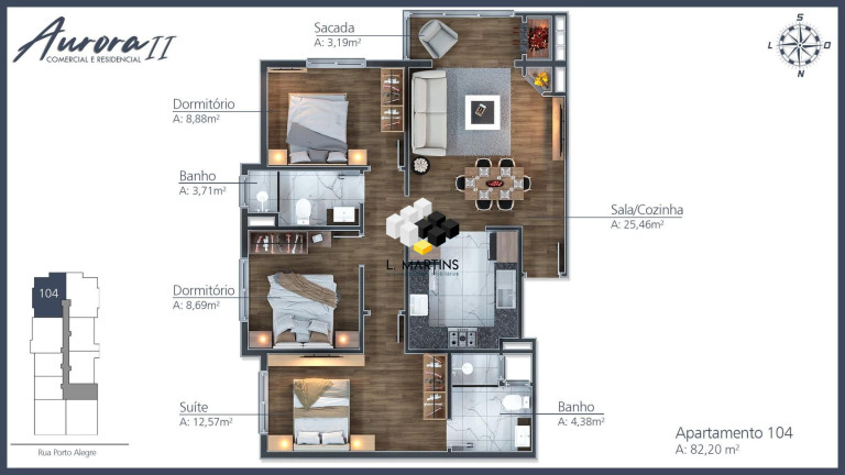 Imagem Apartamento com 1 Quarto à Venda, 42 m² em Moura - Gramado Imagem Apartamento com 1 Quarto à Venda, 42 m² em Moura - Gramado