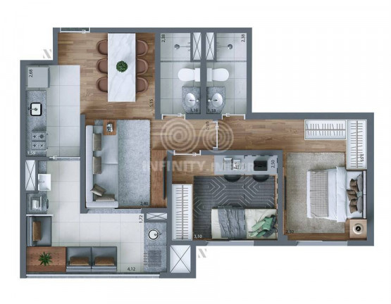 Imagem Apartamento com 2 Quartos à Venda, 59 m² em Brás - São Paulo
