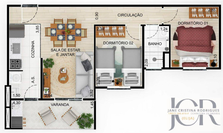 Imagem Apartamento com 3 Quartos à Venda, 67 m² em Chacara Ondas Verdes - Cotia