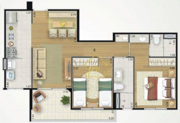 Imagem Apartamento com 2 Quartos à Venda, 66 m² em Macuco - Santos
