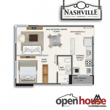 Imagem Apartamento com 1 Quarto à Venda, 40 m² em Lagoa Nova - Natal
