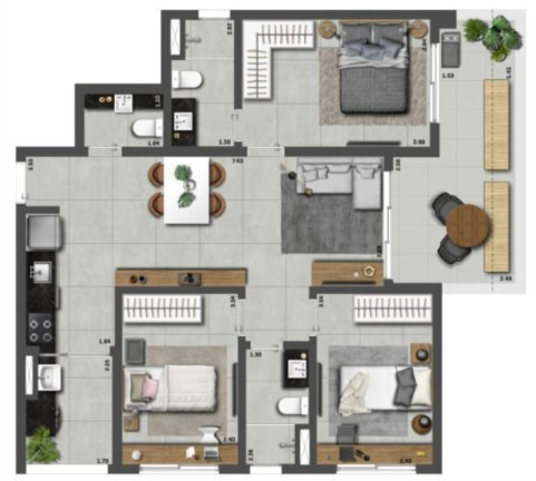 Imagem Imóvel com 3 Quartos à Venda, 85 m² em Moema - São Paulo